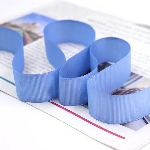 Solid Color Grosgrain Ribbon Polyester Ribbed Ribbon For DIY Craft Bow Making Gift Packaging Baking Decoration Ribbed Webbing