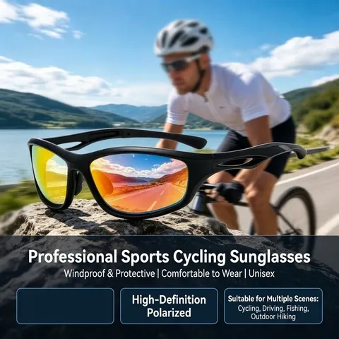 Radsport Sonnenbrille PC Rahmen UV400 Polarisiert Winddicht Outdoor Reiten Brillen Für Männer Frauen