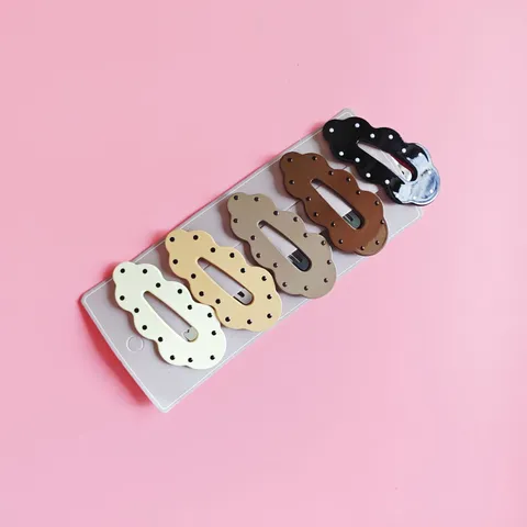 Korean Style Colorful Polka Dot Metal Hair Clips Dripping Glaze Side Bangs Hairpins Hair Accessories For Women Girls