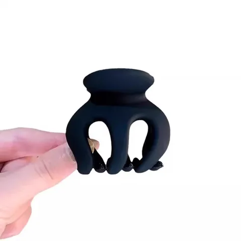 Matte Black Pumpkin Hair Claw Large Medium Small Mini Shark Clip Non-Slip Hair Styling Accessories For Women Daily Hair Catch