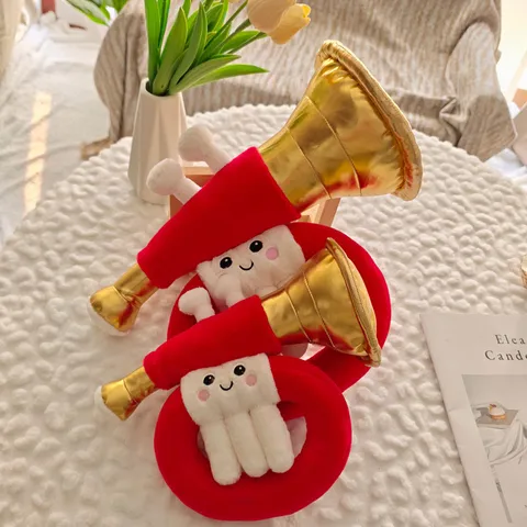 Creative Horn Doll Plush Toy Cartoon Stuffed Animal Cheering Props Kids Soft Toy