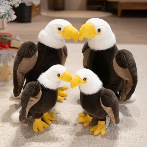 Realistico Aquila di Mare Testabianca Giocattolo di Peluche Animale Stuffed Morbido Bambola Carino Uccello Compagno per Bambini