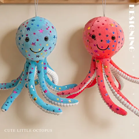 Süßes Cartoon Oktopus Plüschtier Kuscheltier Puppe Weiche Oktopusse Schlüsselanhänger Anhänger Kinder Geburtstagsgeschenk