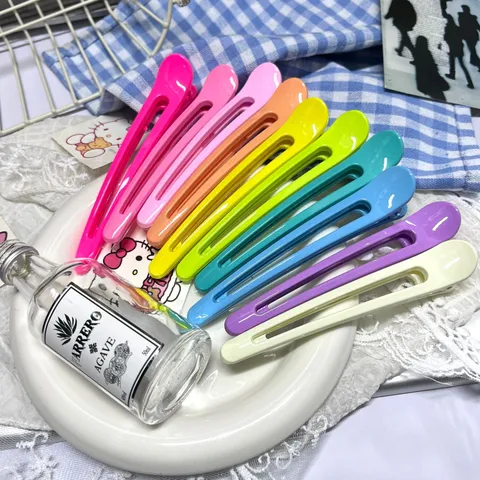 Macaron Color Duckbill Hair Clips Simple Korean Style Fringe Bangs Hairpin Cute Daily Hair Styling Accessories For Women