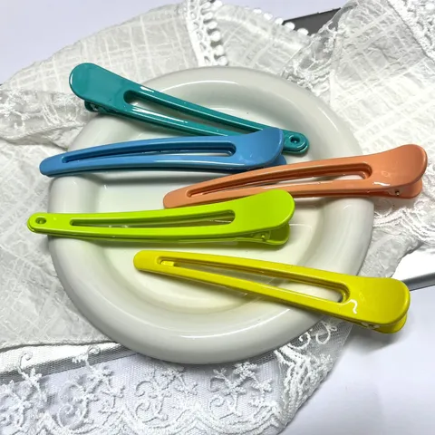 Macaron Color Duckbill Hair Clips Simple Korean Style Fringe Bangs Hairpin Cute Daily Hair Styling Accessories For Women