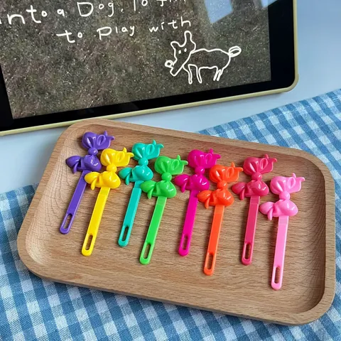 Girls Cute Plastic Bowknot Hair Clips Sweet Colorful Bow Hair Accessories Side Bangs Hairpins For Kids Children