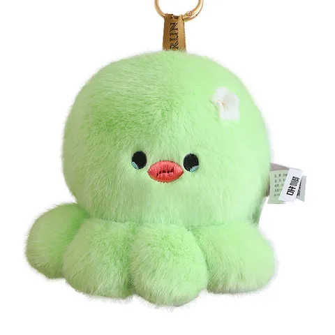Cartoon Mood Octopus Plush Toy Cute Expression Stuffed Animal Doll Soft Keychain Schoolbag Pendant Gift