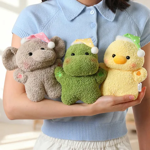 Carino Peluche Animale Cartone Animato Bambola Imbottita Morbido Panda Elefante Orso Dinosauro Pinguino Anatra Maiale Giocattolo Compagno
