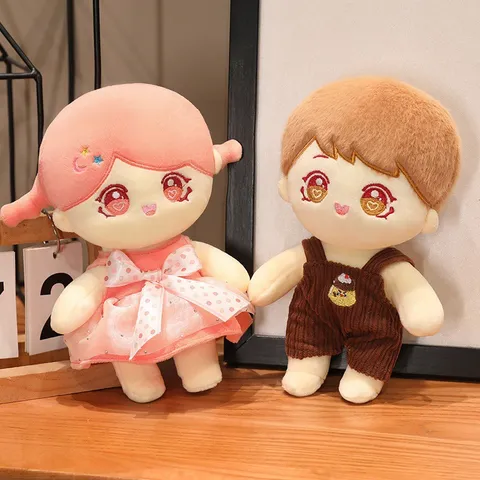 Muñeca de Peluche de Algodón Relleno Suave Lindo Juguete Compañero Calmante Muñeca de Sueño para Niña Figura de Dibujos Animados Regalo