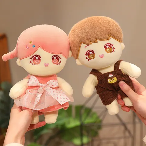 Muñeca de Peluche de Algodón Relleno Suave Lindo Juguete Compañero Calmante Muñeca de Sueño para Niña Figura de Dibujos Animados Regalo