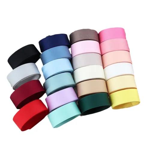 Ruban de Satin en Polyester Double Face pour Emballage Cadeau Bouquet Noeuds Cheveux Artisanat Bricolage Mariage Fête