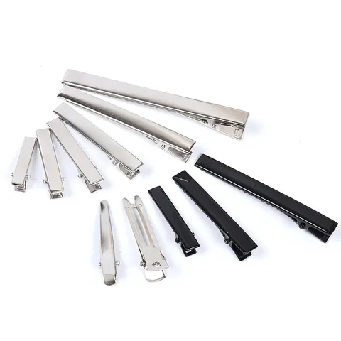 Alloy Hair Clip DIY Jewelry Making Accessories Duckbill Clip Snap Clip Water Drop Square Shape Metal Hairpins For Women Handmade Supplies