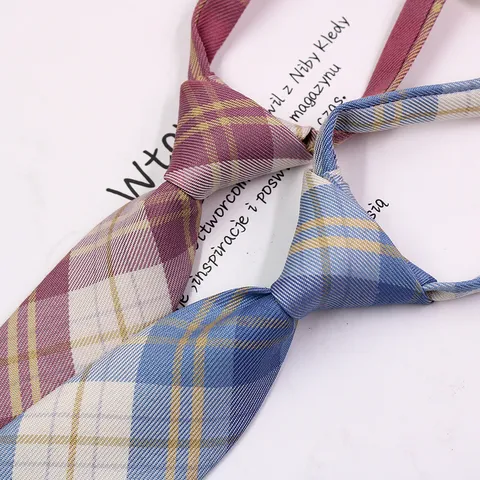 Nœud Papillon à Carreaux Uniforme JK Japonais Style Scolaire Tartan Classique Cravate Réglable pour Hommes Femmes Chemise Étudiant Accessoires