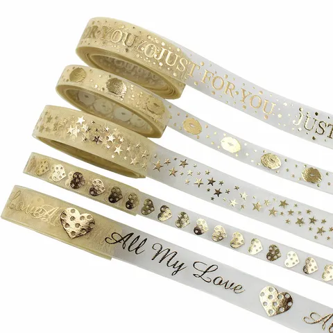 Organza Ribbon Gold Stamped Snow Gauze Fabric DIY Decorative Ribbon For Gift Wrap Bow Making Hair Accessories Wedding Party Craft Supplies
