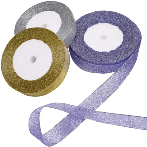 Glitzer Metallic Band Rolle Glitzernde Samtbänder Borten Für Haarschleifen Handarbeit Bekleidung DIY Zubehör Schleifenmachen Verpackung Dekoration Geschenkverpackung
