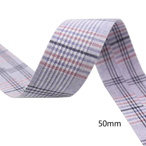 Classic British Plaid Houndstooth Double Sided Cotton Ribbon Roll For Hair Bow Material DIY Gift Wrapping Decoration Sewing Craft Trims