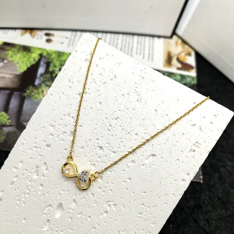 Collana in Acciaio al Titanio con Zirconia Infinito per Donna Personalità Figura Otto Collana a Catena da Clavicola Gioielli Regalo