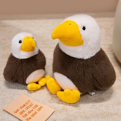 Simulated Sea Eagle Stuffed Animal Plush Toy Realistic Bird Doll Cute Soft Companion Pillow Kid Holiday Gift