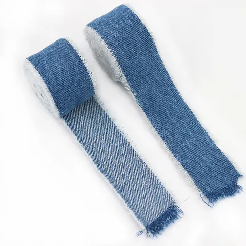 Ausgefranstes Denimband Doppelt Gefranstes Gurtband Für DIY Kleidung Hut Tasche Dekoration Vintage Stil Stoffband Band