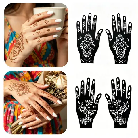 Dunkler Stil Hand Tattoo Aufkleber Temporär Schwarz Rosenranke Blumen Tattoo Vorlage Body Art Aufkleber Für Damen