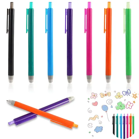 Fresh Retractable Gel Pen Multicolor Glitter Plastic Body Journaling Signature Writing Pen Stationery For School Office Supplies
