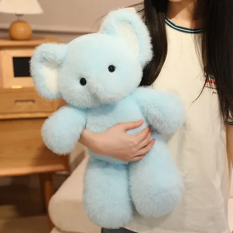 Süßes Kuscheltier Plüschtier Weicher Elefant Bär Hase Puppe Kawaii Cartoon Begleiter Kissen Kinder Geburtstagsgeschenk