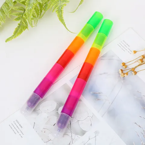 Kreativer Regenbogen Textmarker Mehrteiliger Mehrfarbiger Textmarker Stift Schüler Schreibwaren Marker Für Schule Büro