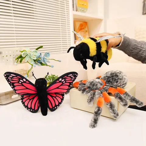 Cartoon Insekt Plüschtier Süße Marienkäfer Biene Schmetterling Spinne Stofftier Puppe Weiches Baby Beruhigender Begleiter Spielzeug Geschenk