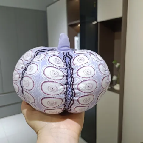 Jouet en Peluche de Citrouille d'Halloween Jolie Poupée Rembourrée Compagnon Apaisant pour Enfants Cadeau de Fêtes