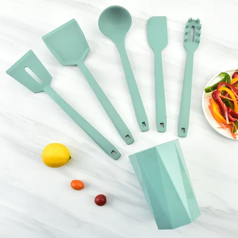 Silicone Kitchen Utensils Cooking Spatula Spoon Set Non-stick Heat Resistant Kitchen Tools For Home Cooking