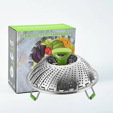 Edelstahl Faltbarer Dampfkorb Ausziehbarer Dampfregal Lotus Design Versenkbarer Lebensmitteldampfer Für Küchenzubereitung