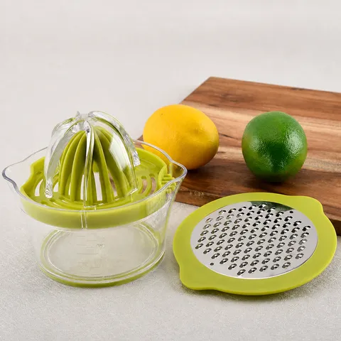 Manual Lemon Juicer Multi-Function Hand Press Orange Squeezer Plastic Citrus Juicer With Measuring Cup