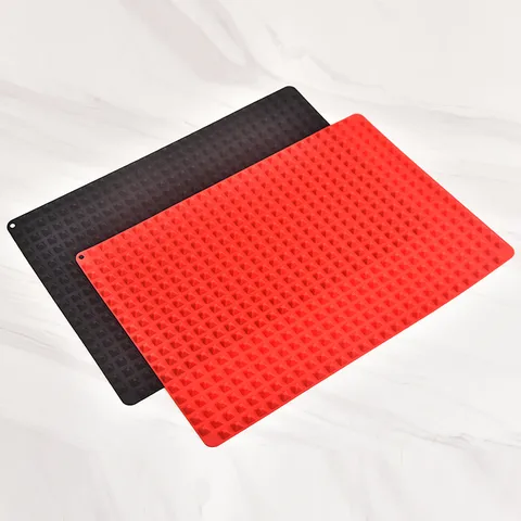 Silicone Pyramid Baking Mat Non Stick BBQ Oil Filtering Pad Heat Resistant Baking Tray For Oven Kitchen Cooking