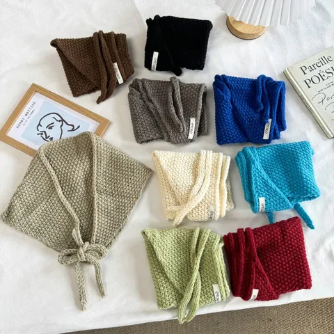 Pañuelo Triangular de Punto Bohemio para Mujer Cinturón de Cintura Vintage Pañuelo de Cadera Accesorio de Capas Decoración de Falda Envolvente de Ganchillo Color Sólido