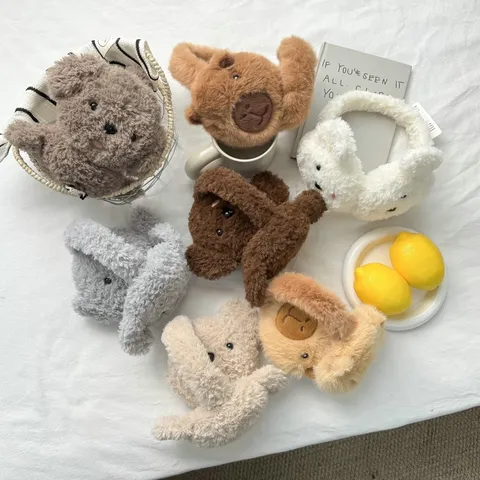 Süße Capybara Plüsch Ohrenschützer Winter Warme Ohrenschützer Kunstpelz Ohrenwärmer Für Damen Mädchen Cartoon Tier Hund Ohrenklappen