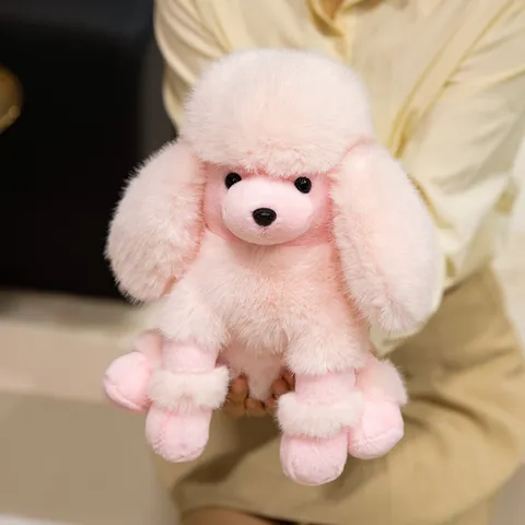 Cute Poodle Plush Toy Stuffed Animal Dog Doll Soft Fluffy Pillow Kids Companion Soothing Toy Birthday Gift Home Decor