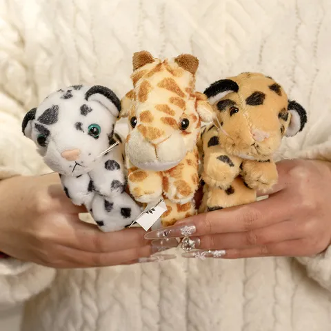 Cute Animal Plush Slap Bracelet Tiger Rabbit Leopard Panda Cartoon Stuffed Toy Children Hand Ring Gift