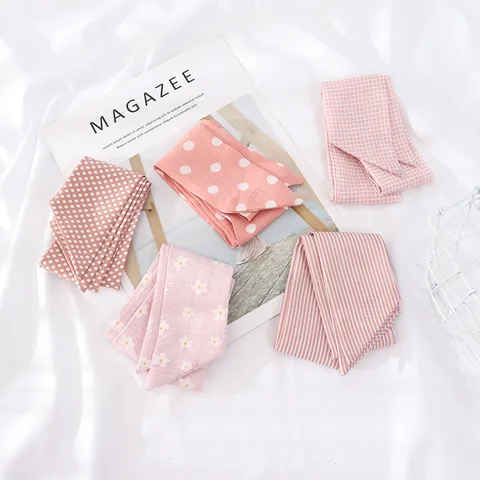 Foulard Femme Rose Motif Floral Polyester Ruban Bandeau Serre-tête Petit Foulard Cravate Fine pour Décoration de Poignée de Sac Ceinture Style Ins