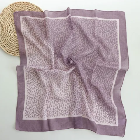 Korean Fashion Cotton Blend Paisley Floral Printed Square Scarf Versatile Breathable Neck Scarf Head Scarf For Women