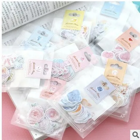 Joli Autocollants de Papeterie Romantique Pack pour Bricolage Journal Scrapbook Album Photo Décoration Imprimé Papier