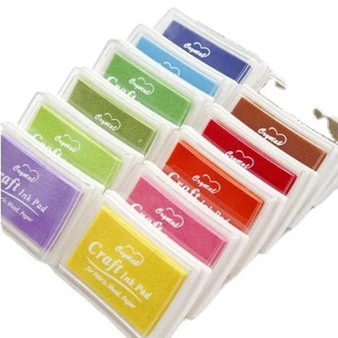 Papeterie Coréenne Taille Concave Grand Tampon Encreur Encre À Base D Eau Polyvalent Pour Tissu Bois Papier Bureau École Bricolage Tampon Partenaire