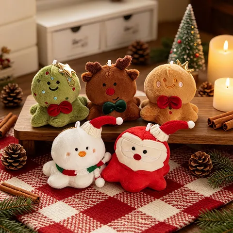 Christmas Octopus Plush Toy Cartoon Stuffed Animal Doll Santa Snowman Reindeer Gingerbread Man Kids Toy