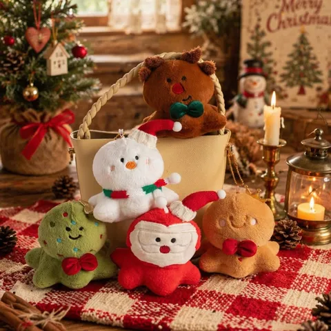 Christmas Octopus Plush Toy Cartoon Stuffed Animal Doll Santa Snowman Reindeer Gingerbread Man Kids Toy
