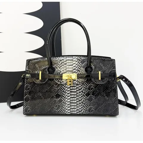 Luxury Women Handbag Crossbody Bag Alligator Embossed PU Leather Top Handle Satchel Purse Classic Designer Style Chic Shoulder Bag