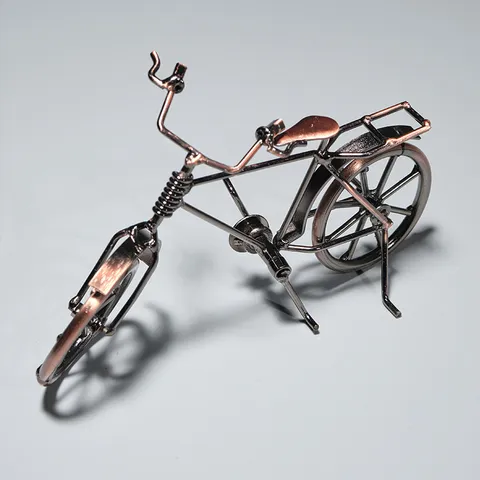 Retro Handmade Iron Motorcycle Model Vintage Metal Craft Ornament Home Decor Tabletop Desk Figurine