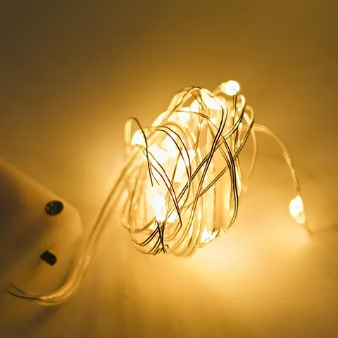 LED Copper Wire String Lights Warm White Fairy Lights For Bedroom Room Window Festival Party Decor Lighting