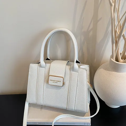 Damen Casual PU Leder Tote Bag Große Kapazität Handtasche Einfache Umhängetasche Modische Schultertasche