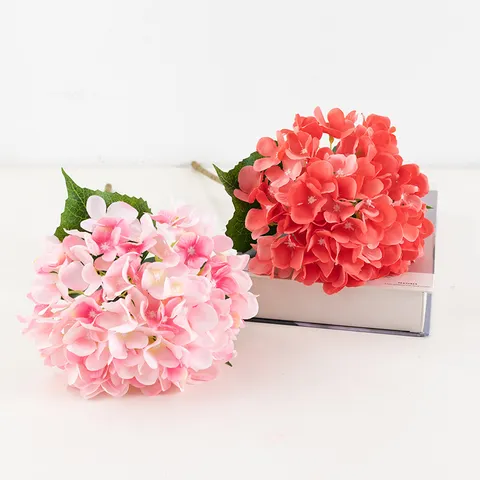 Hortensia Artificiel Fleur en Soie Tige Unique Fausse Composition Florale pour Décoration de Maison Mariage Fête