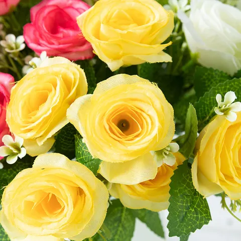 Bouquet De Fleurs De Roses Artificielles Fleurs De Soie Pour Décoration De Fête De Mariage À La Maison