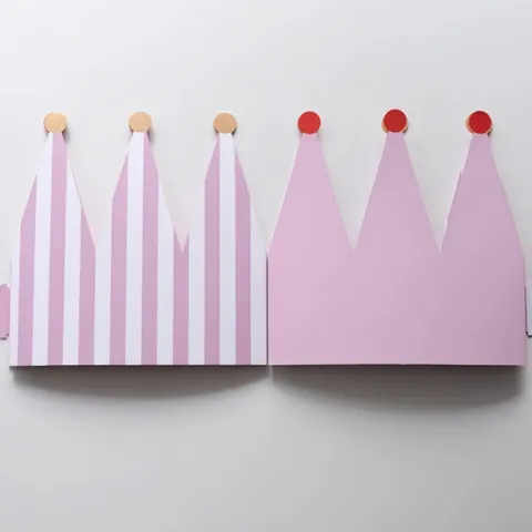 Chapeau en Papier d'Anniversaire Couleur Morandi Première Fête d'Enfant Décoration Chapeau Conique Accessoire Photo